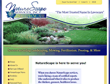 Tablet Screenshot of naturescapeservices.com